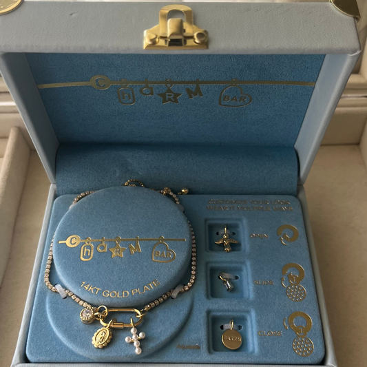 Charms Bar Pulsera Zircones